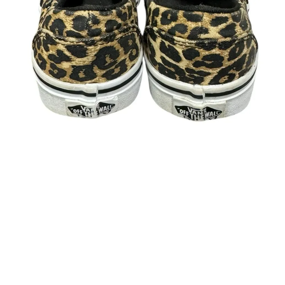 Vans Women's Leopard Classic Asher Canvas Slip-on Sneakers 6 - Picture 5 of 6